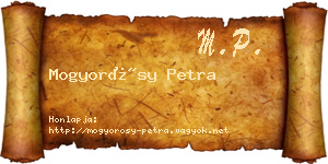 Mogyorósy Petra névjegykártya