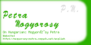 petra mogyorosy business card